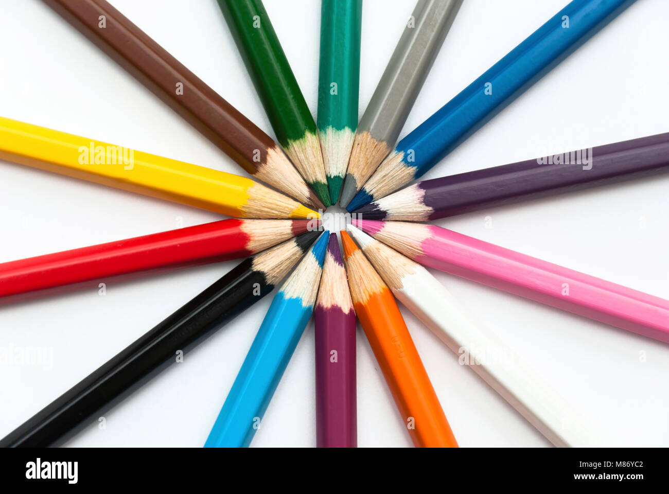 Nombre de crayons de couleur Banque D'Images