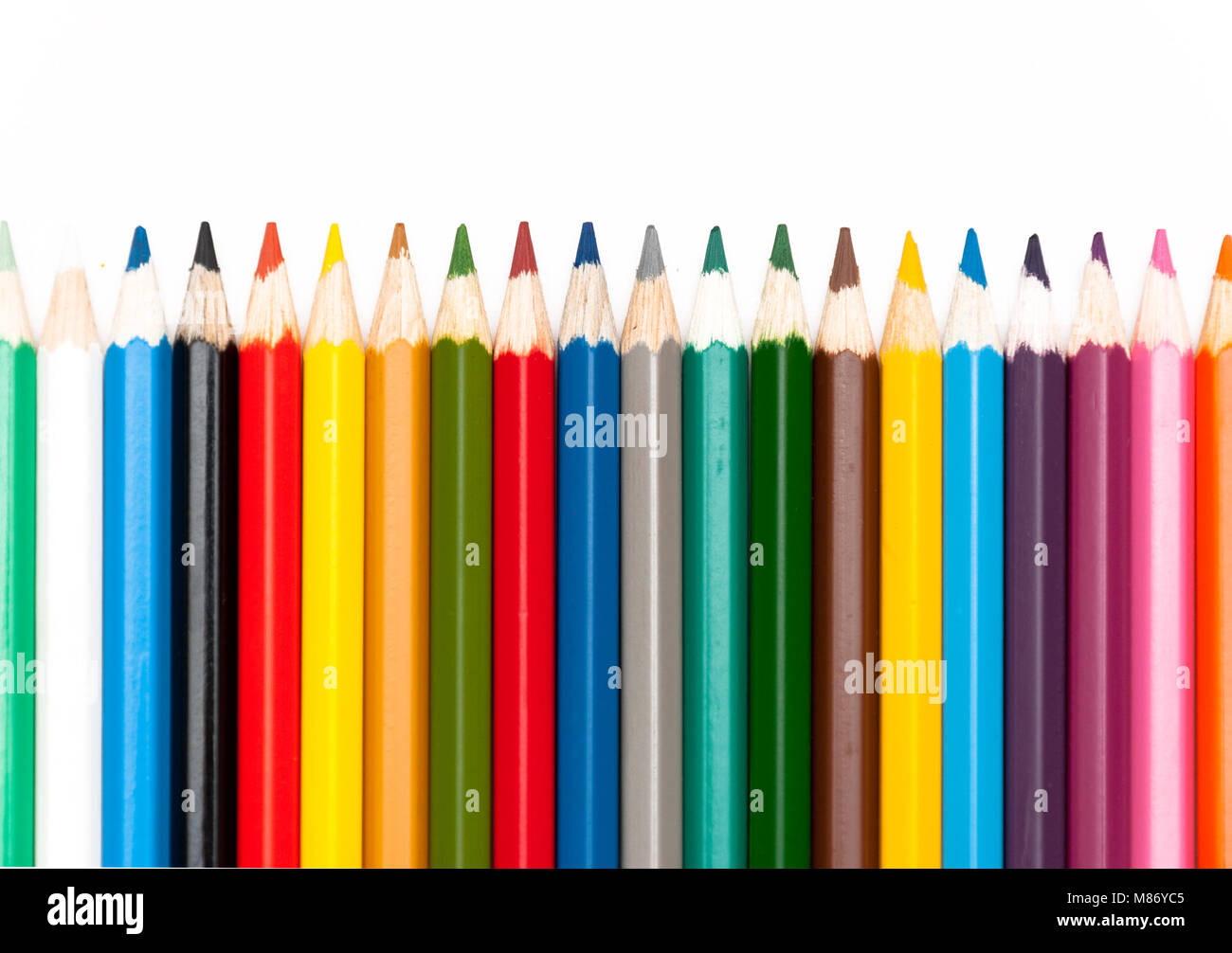 Nombre de crayons de couleur Banque D'Images