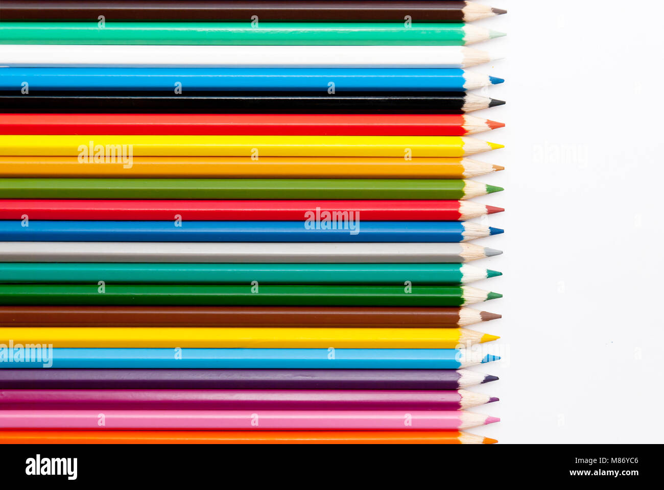 Nombre de crayons de couleur Banque D'Images