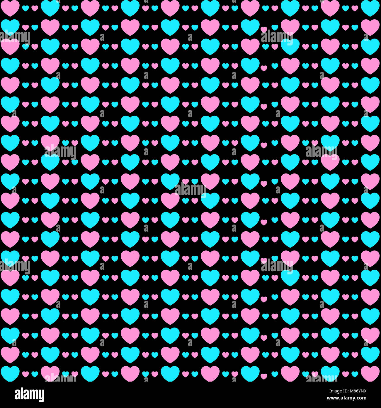 Coeur Bleu Et Rose Sur Fond Noir Photo Stock Alamy