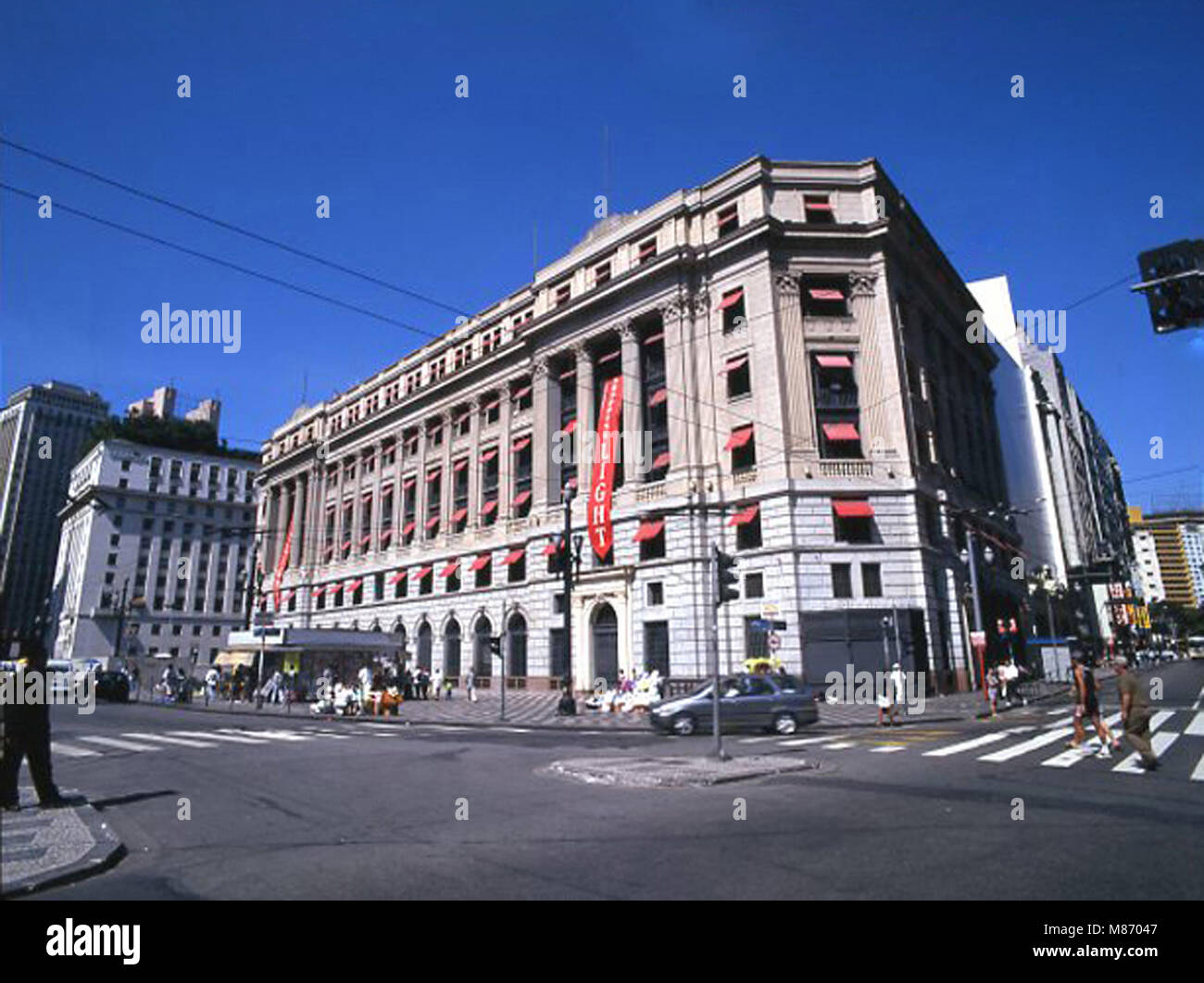 La lumière du centre-ville, Shopping, Sao Paulo, Brésil Banque D'Images