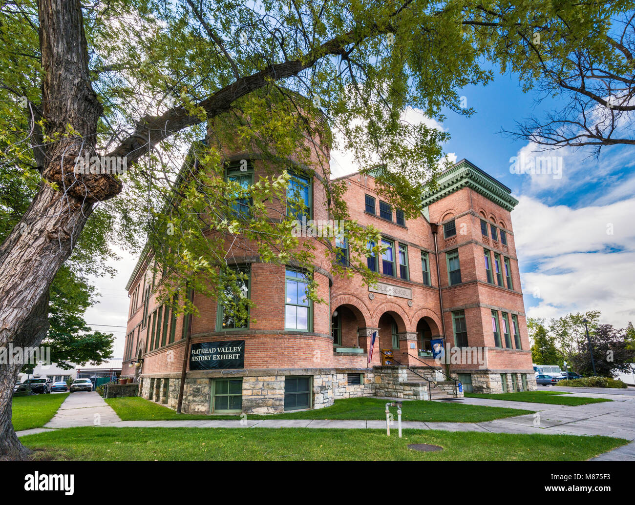 Musée à l'École centrale de Kalispell, Flathead Valley, Montana, USA Banque D'Images