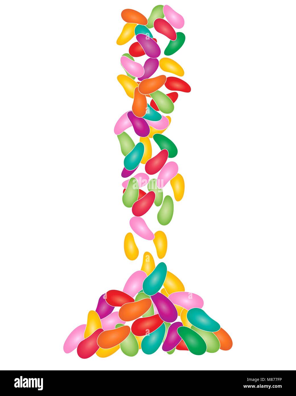 Un vecteur illustration en eps 10 format d'un tas de bonbons bonbon colorés sur fond blanc Illustration de Vecteur
