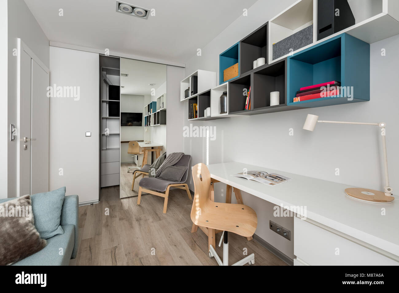 Et Étagères Murales Bureau Avec En BureauChaise Bois Moderne Blanc 2D9eWEIYH