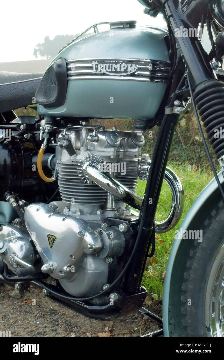 1956 Triumph TR6 Trophy 650cc Banque D'Images