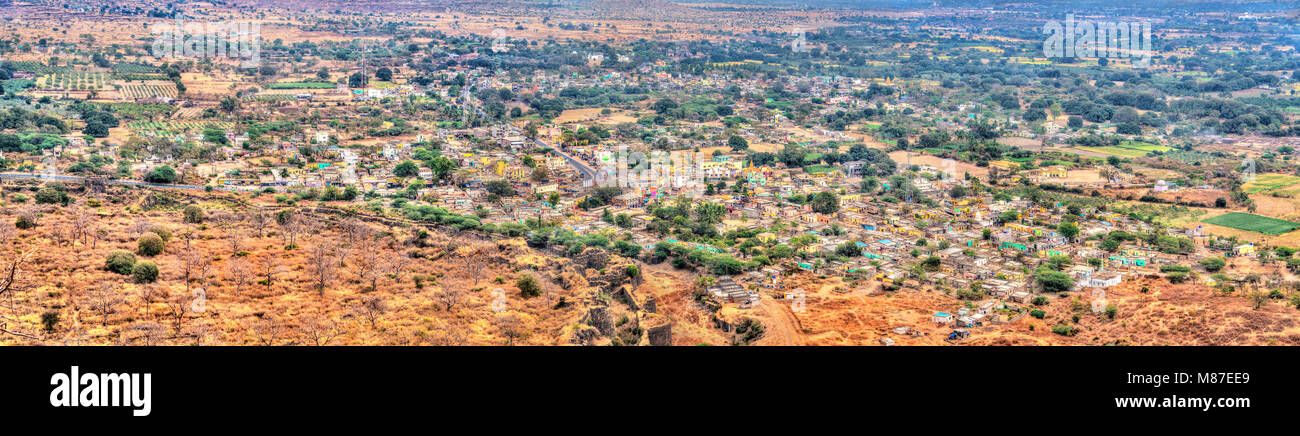 Panorama de Daulatabad de Devagiri Fort - Inde Banque D'Images