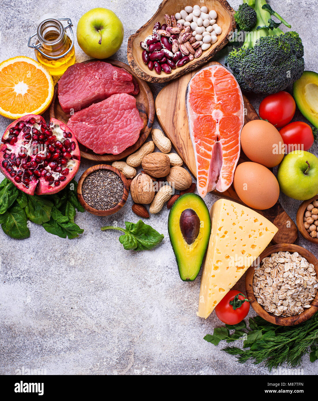 Les Aliments Biologiques Pour Une Alimentation Saine Et De L Air Photo Stock Alamy