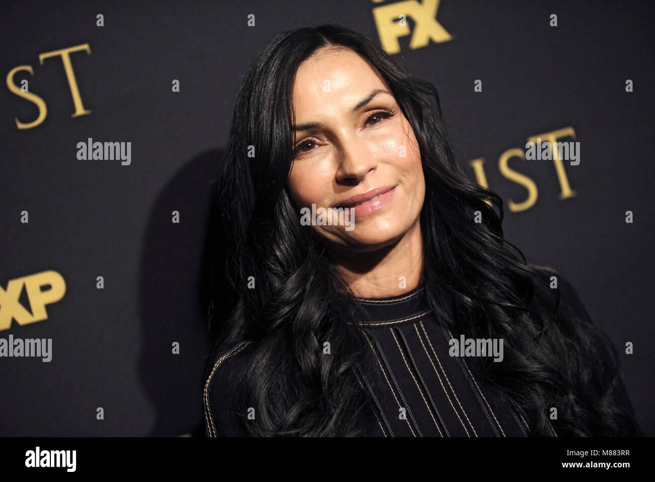 Famke Janssen participant à la FX Networks' 'trust' New York Le dépistage à Florence Gould Hall le 14 mars 2018 dans la ville de New York. Banque D'Images