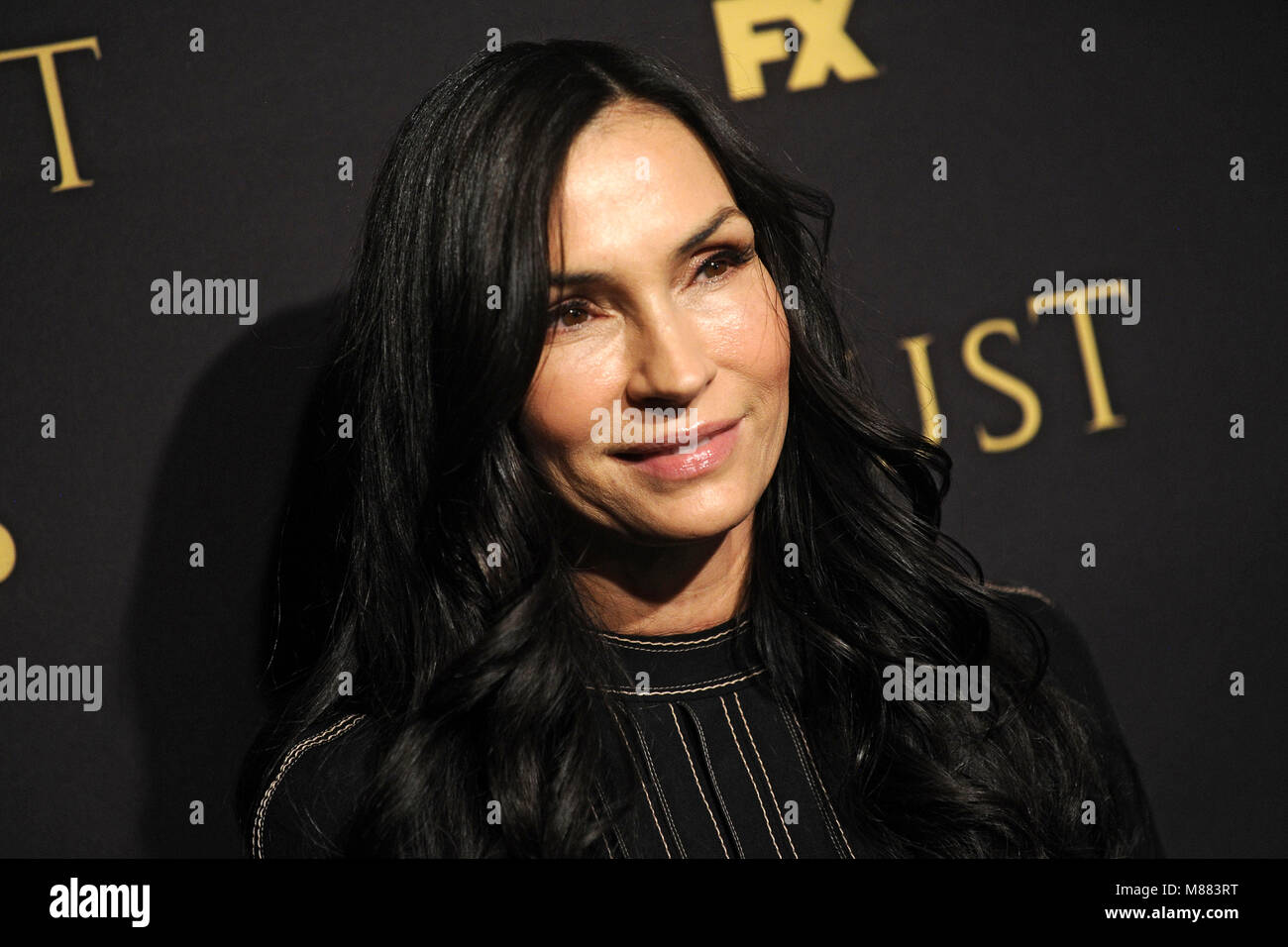 Famke Janssen participant à la FX Networks' 'trust' New York Le dépistage à Florence Gould Hall le 14 mars 2018 dans la ville de New York. Banque D'Images