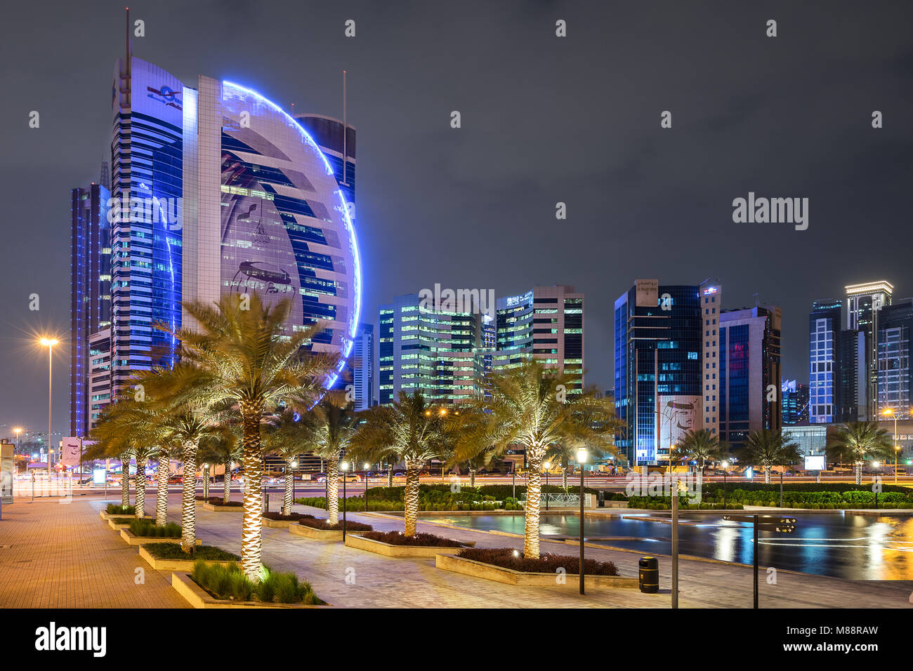 West Bay sur la Corniche à Doha Qatar Banque D'Images
