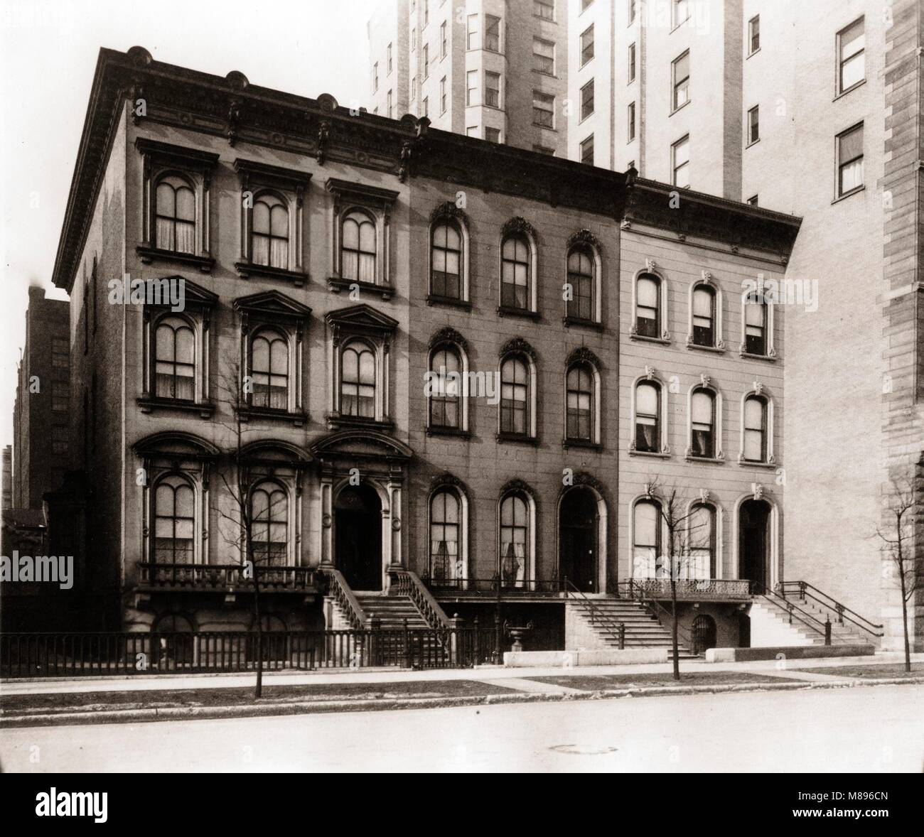 Burton Holmes boyhood home, 229 Michigan Avenue, Chicago, 1876 Banque D'Images