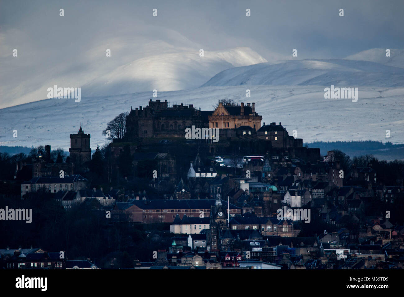 Château de Stirling en hiver Banque D'Images