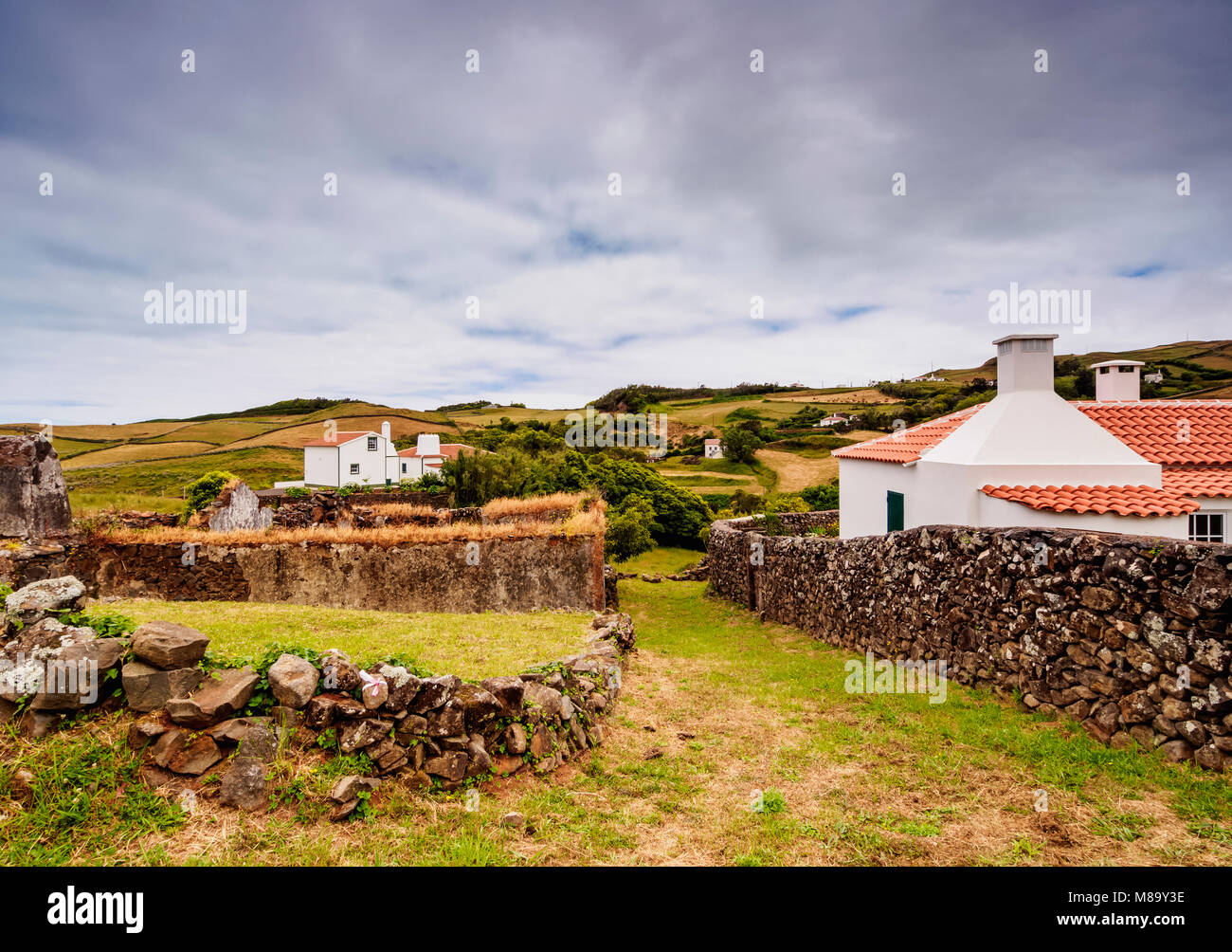 L'architecture traditionnelle, l'île de Santa Maria, Açores, Portugal Banque D'Images