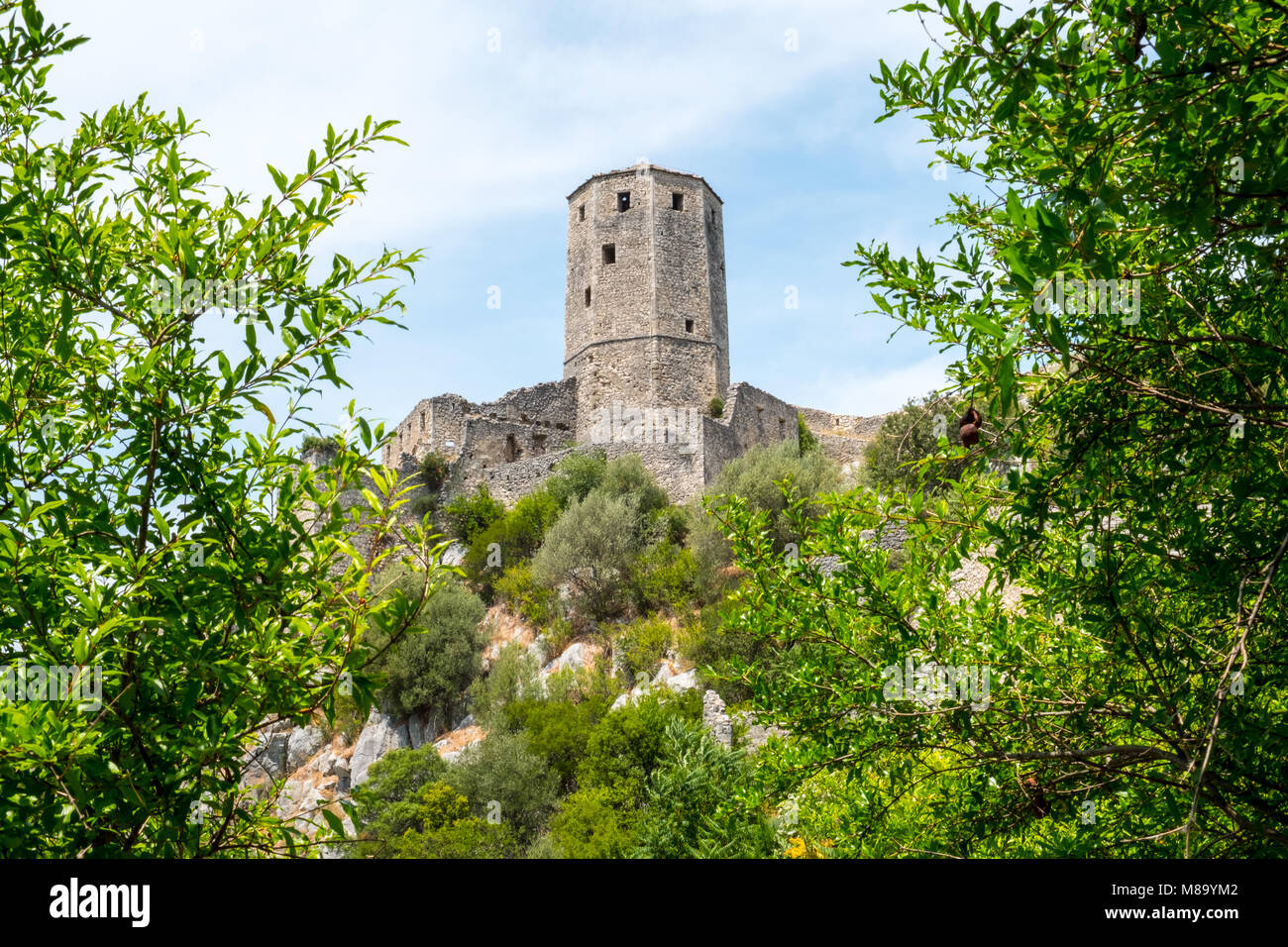 Počitelj Pocitelj ou ville ancienne près de Mostar, Bosnie-Herzégovine Banque D'Images