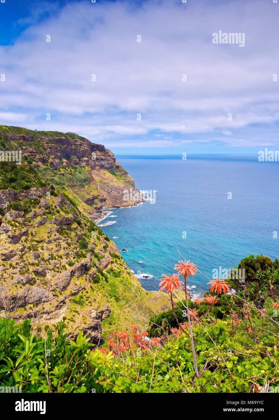 Raposo Bay, l'île de Santa Maria, Açores, Portugal Banque D'Images