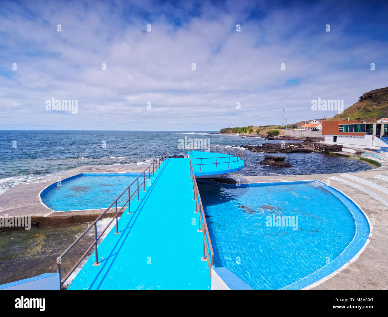 Anjos piscines, l'île de Santa Maria, Açores, Portugal Banque D'Images