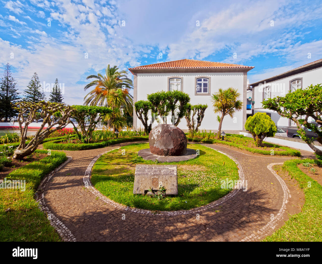 Od Architecture Santa Cruz, île de Graciosa, Açores, Portugal Banque D'Images