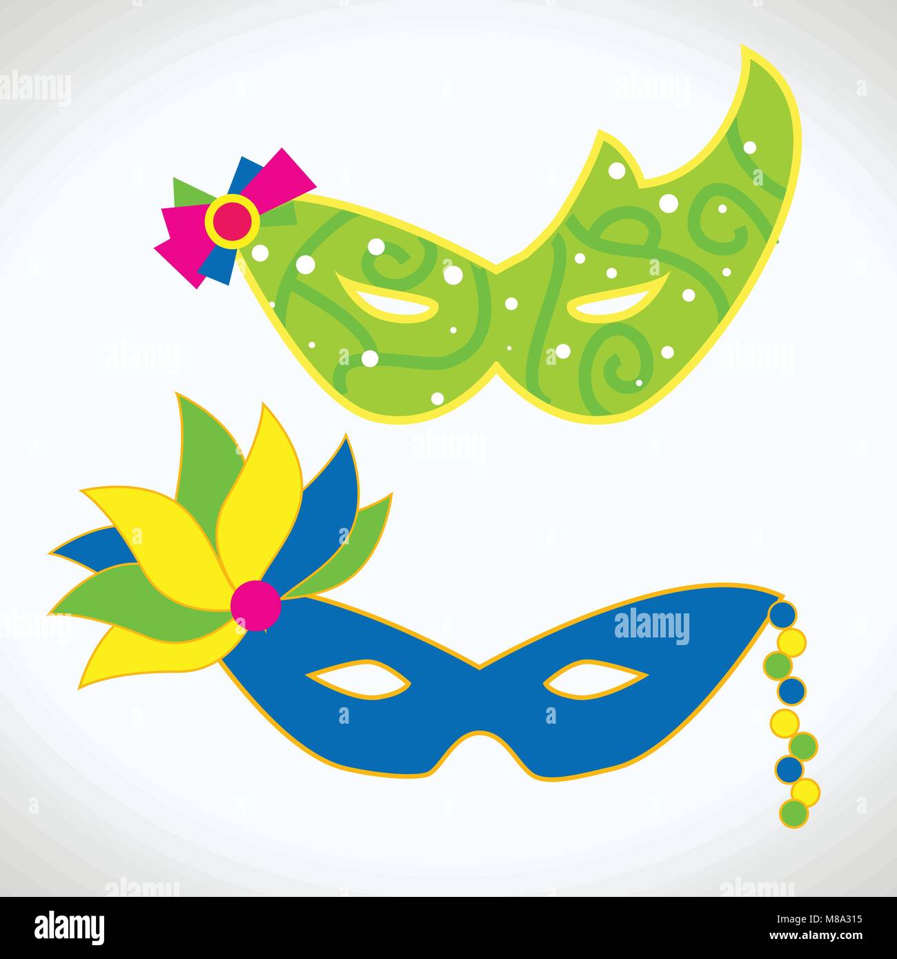 Masque de carnaval vector isolated Illustration de Vecteur