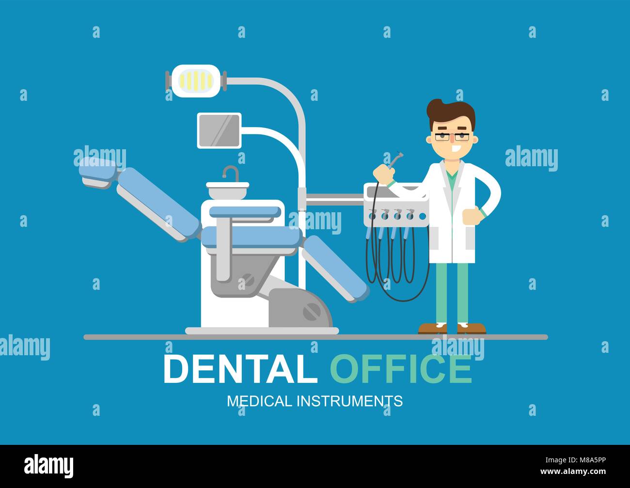 Dentiste président isolé Illustration de Vecteur