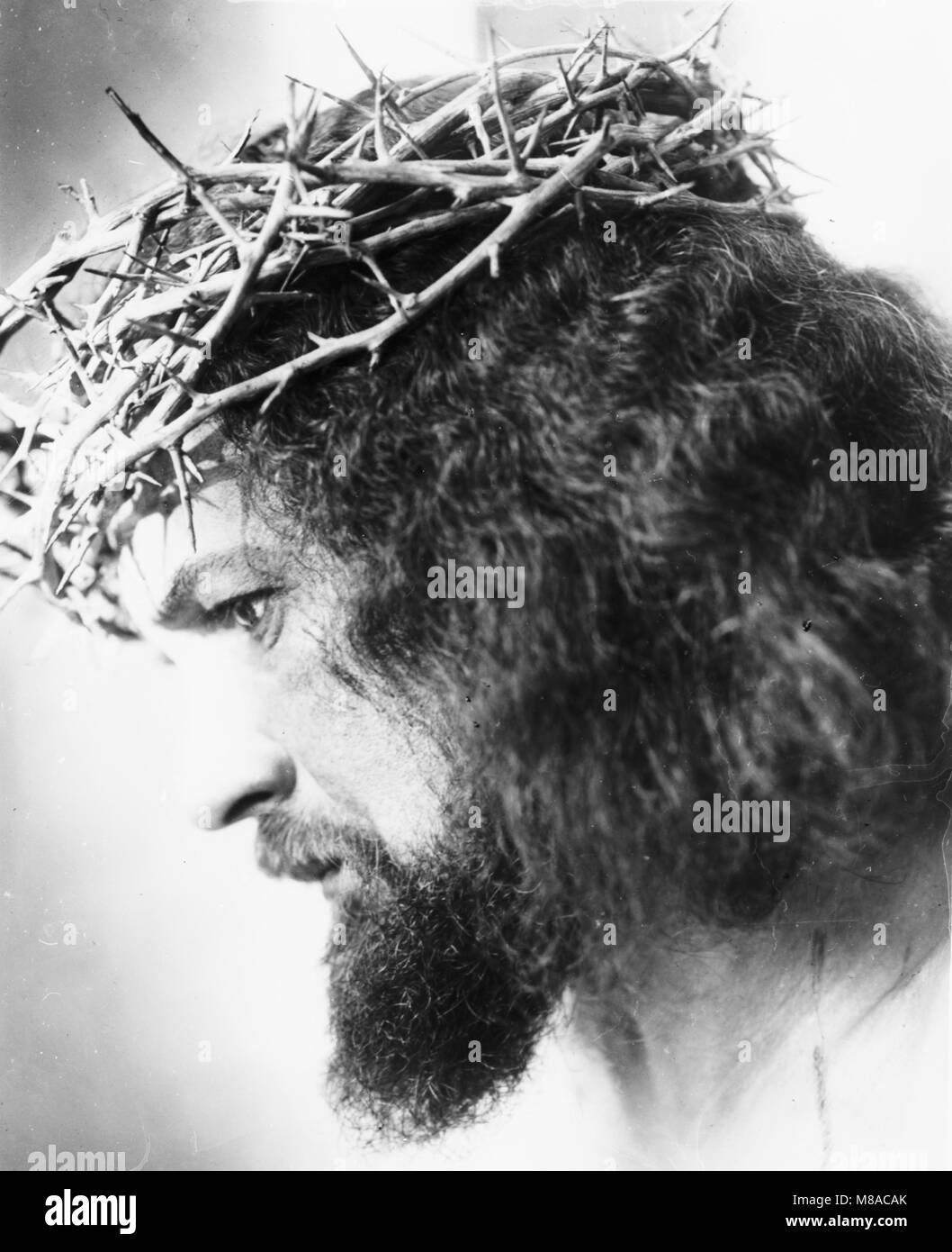 Jésus avec une couronne d'épines, de la passion d'Oberammergau, Allemagne, 1910 Banque D'Images