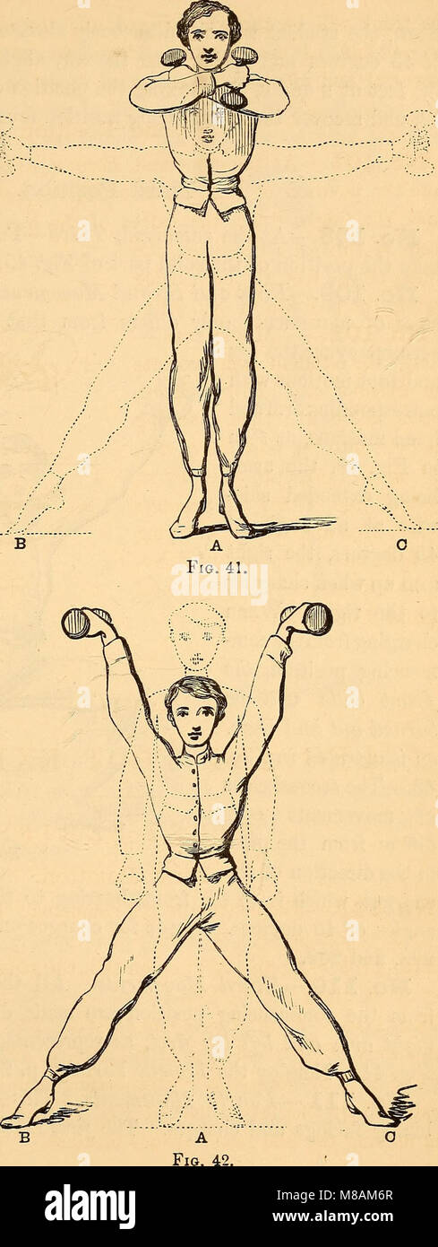 Livre à la main, de la gymnastique et gymnastique - Un semoir-livre pour les écoles, les familles, et les gymnases - avec de la musique pour accompagner les exercices (1864) (14783083672) Banque D'Images