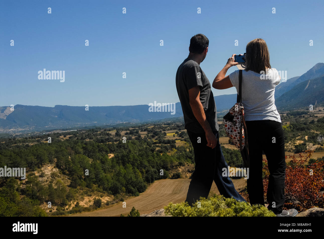 Fotografiando paisajes con el movil Banque D'Images