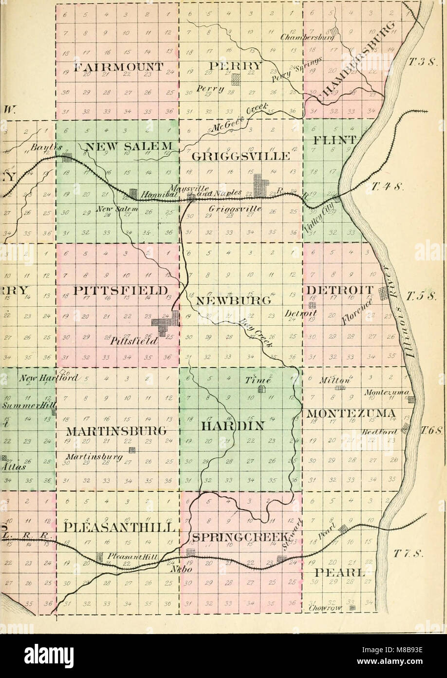 Histoire du comté de Pike, Illinois ; avec des croquis de ses villes, villages et cantons, éducatifs, religieux, civils, militaires et politiques de l'histoire, portraits de personnalités et (14764729591) Banque D'Images