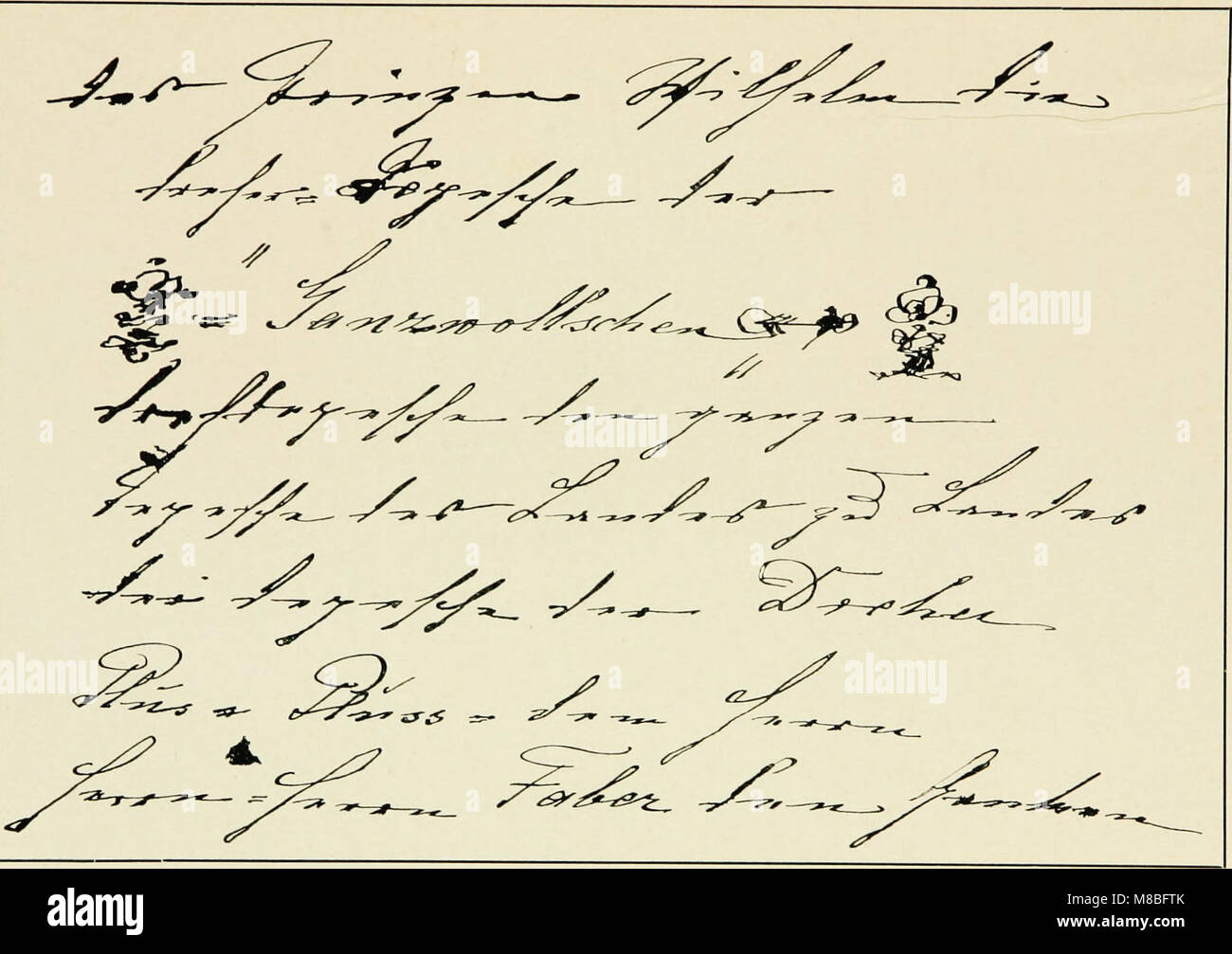 'Die Schrift BEI Geisteskrankheiten' (1903) est un atlas allemand illustrant 81 échantillons d'écriture de patients atteints de maladies mentales. Il sert d'étude de la façon dont les troubles psychiatriques affectent les styles d'écriture et les processus cognitifs. Banque D'Images