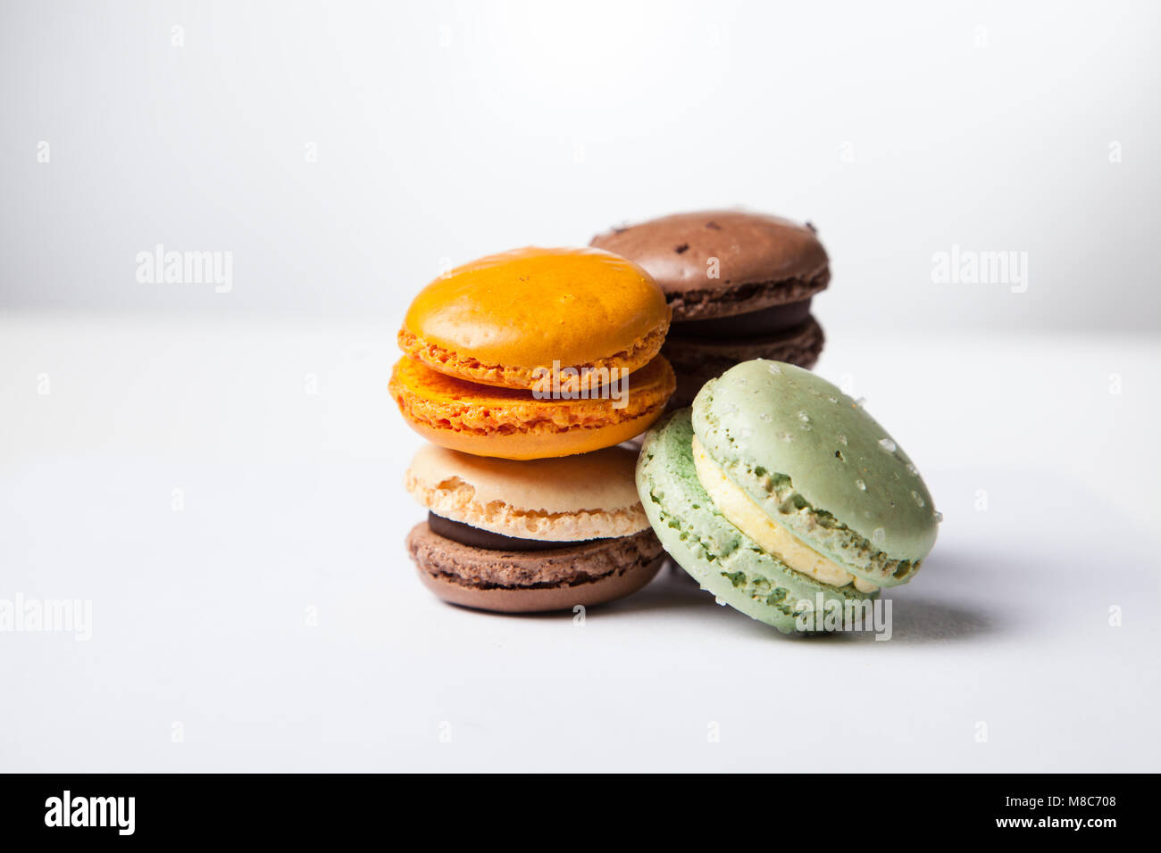 Assortiment de biscuits macaron Banque D'Images