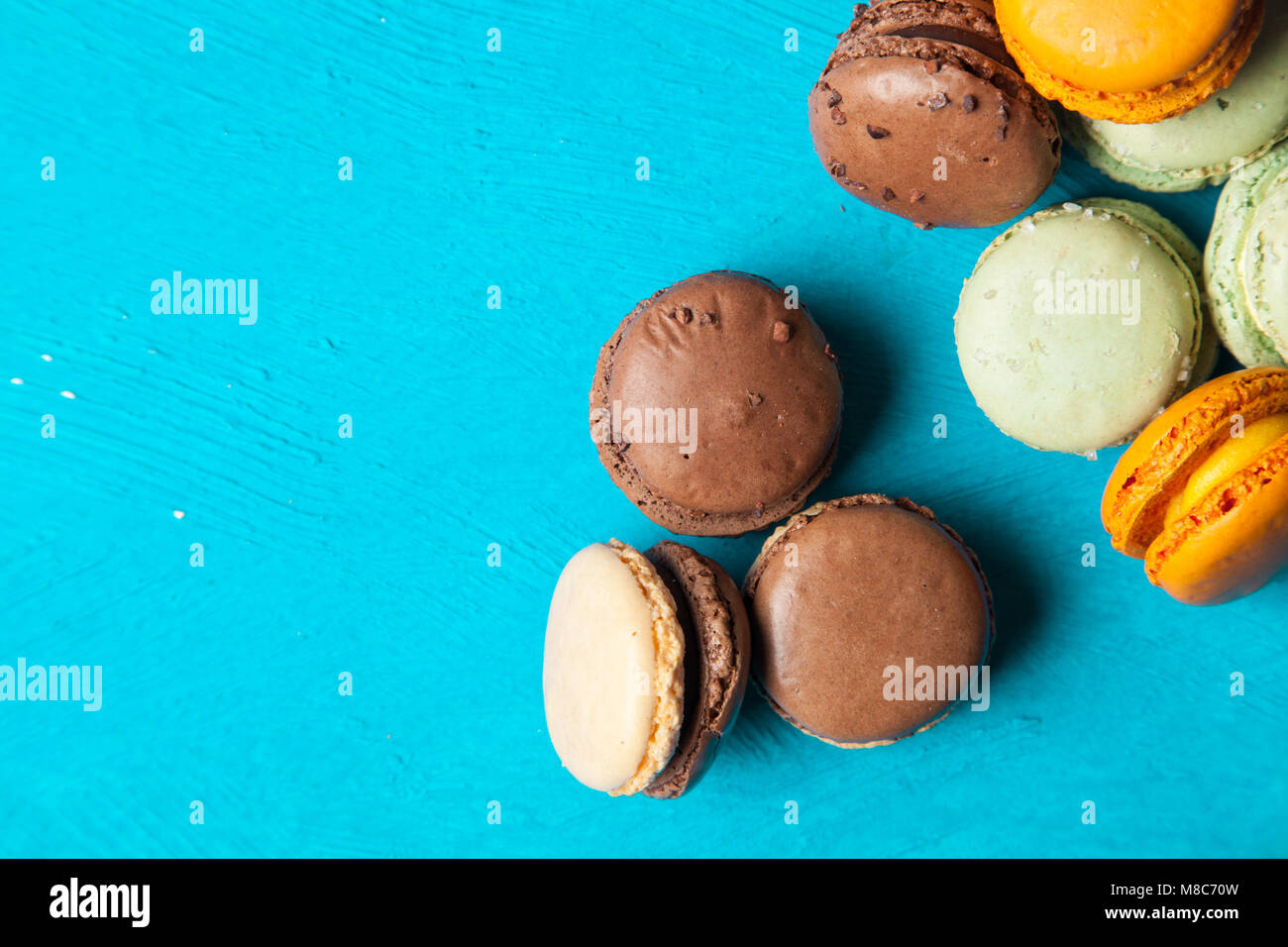 Assortiment de biscuits macaron Banque D'Images