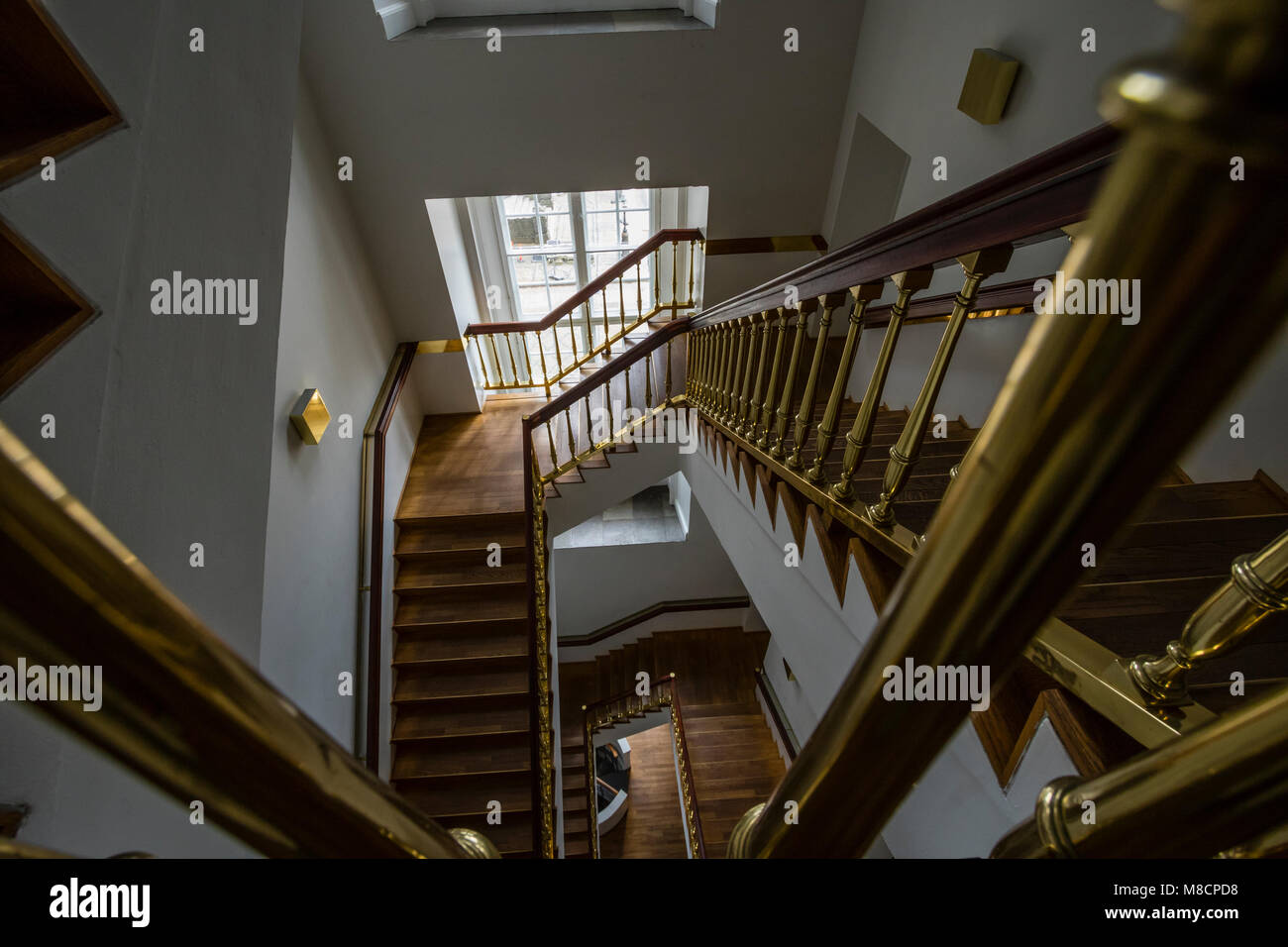 Escalier au Palais de Christiansborg Slotsholmen Banque D'Images