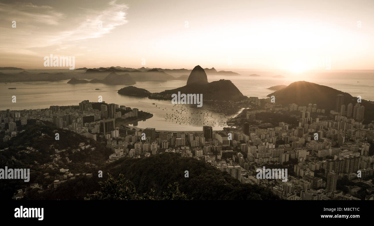 Panorama de la baie de rio janeiro Banque de photographies et d’images ...