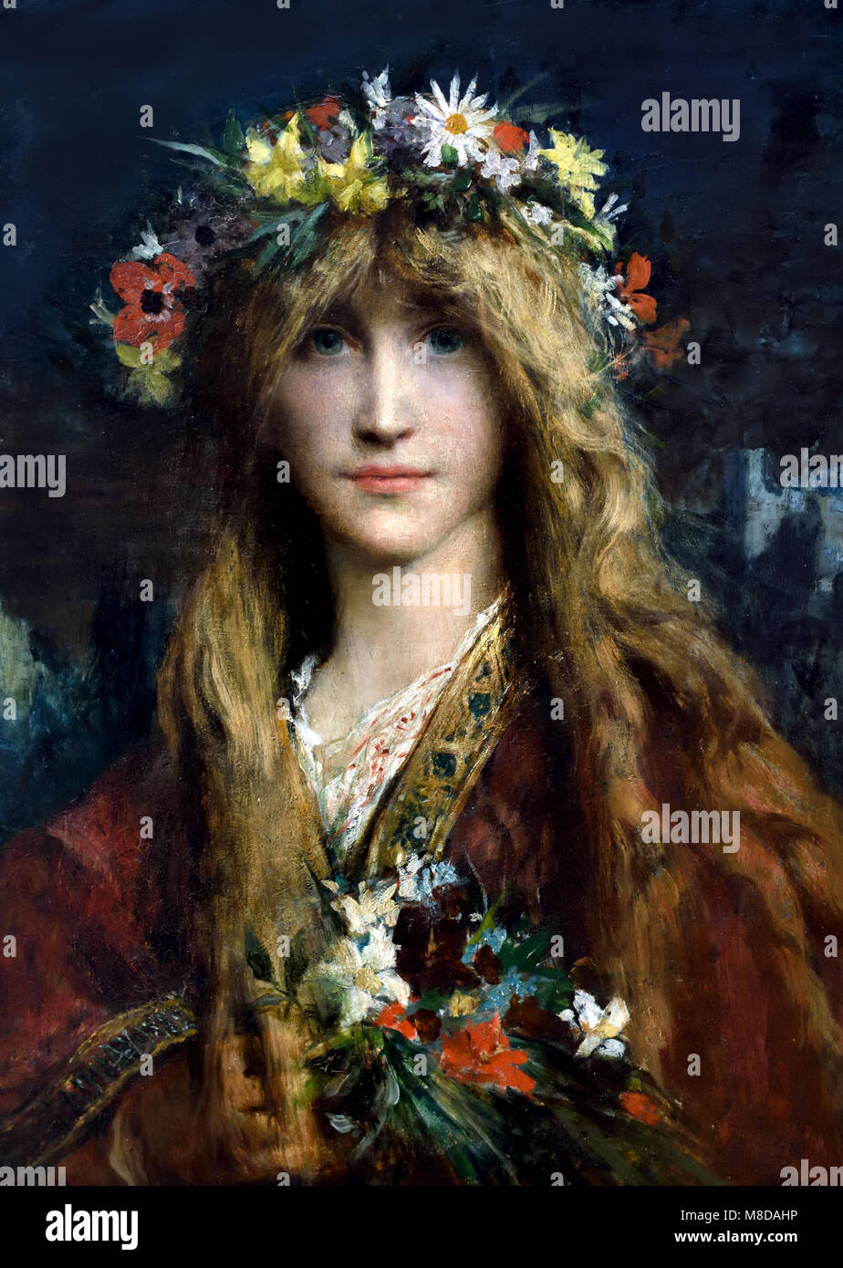 Ophelia 1882 Jules Elie Delaunay 1828-1891, France, Français, Banque D'Images
