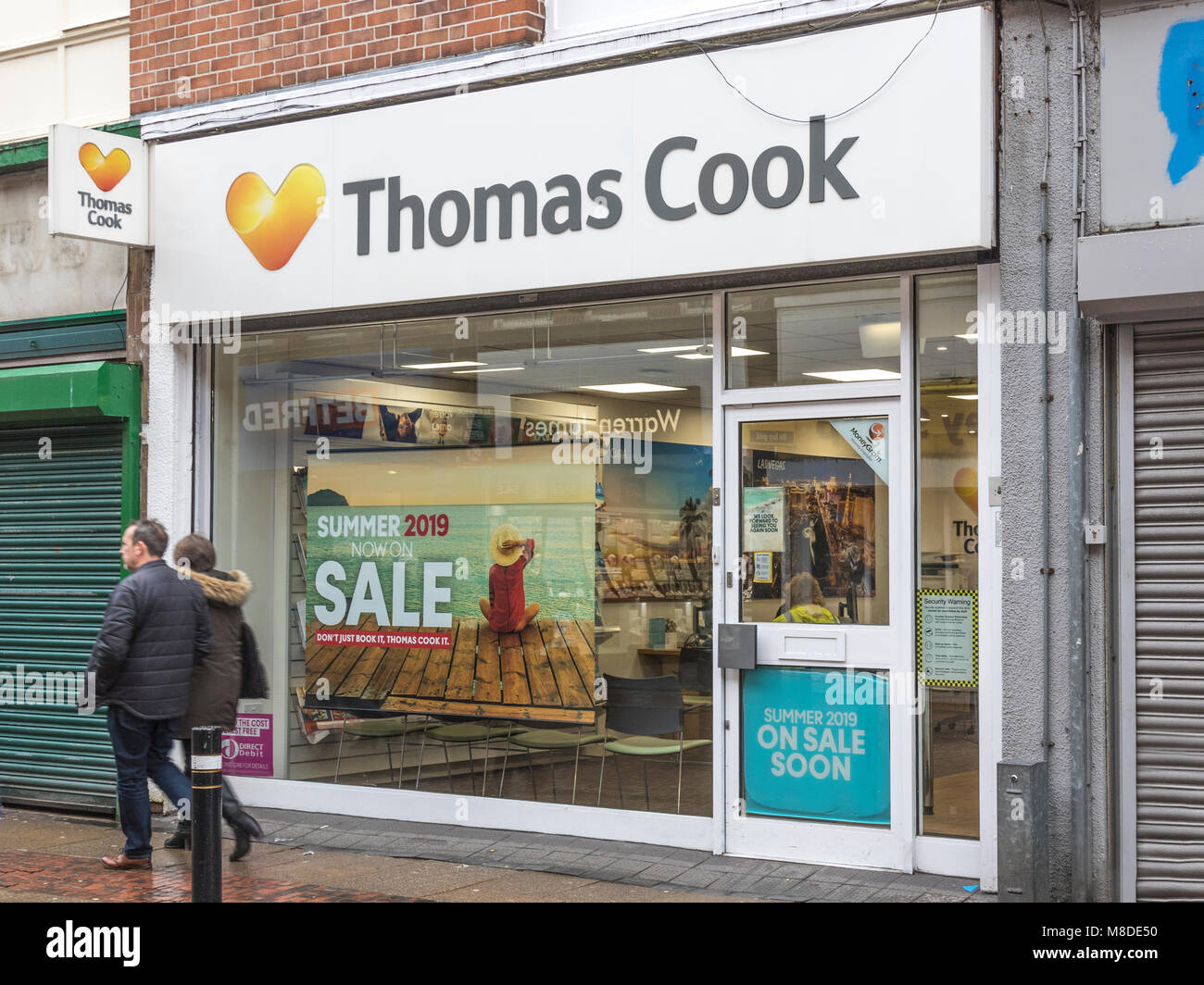 Thomas Cook, Bradshawgate Leigh, Lancashire Banque D'Images