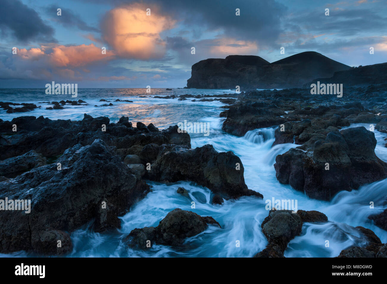 Le Portugal, Azoren, Faial, Ponta dos Capelinhos Banque D'Images