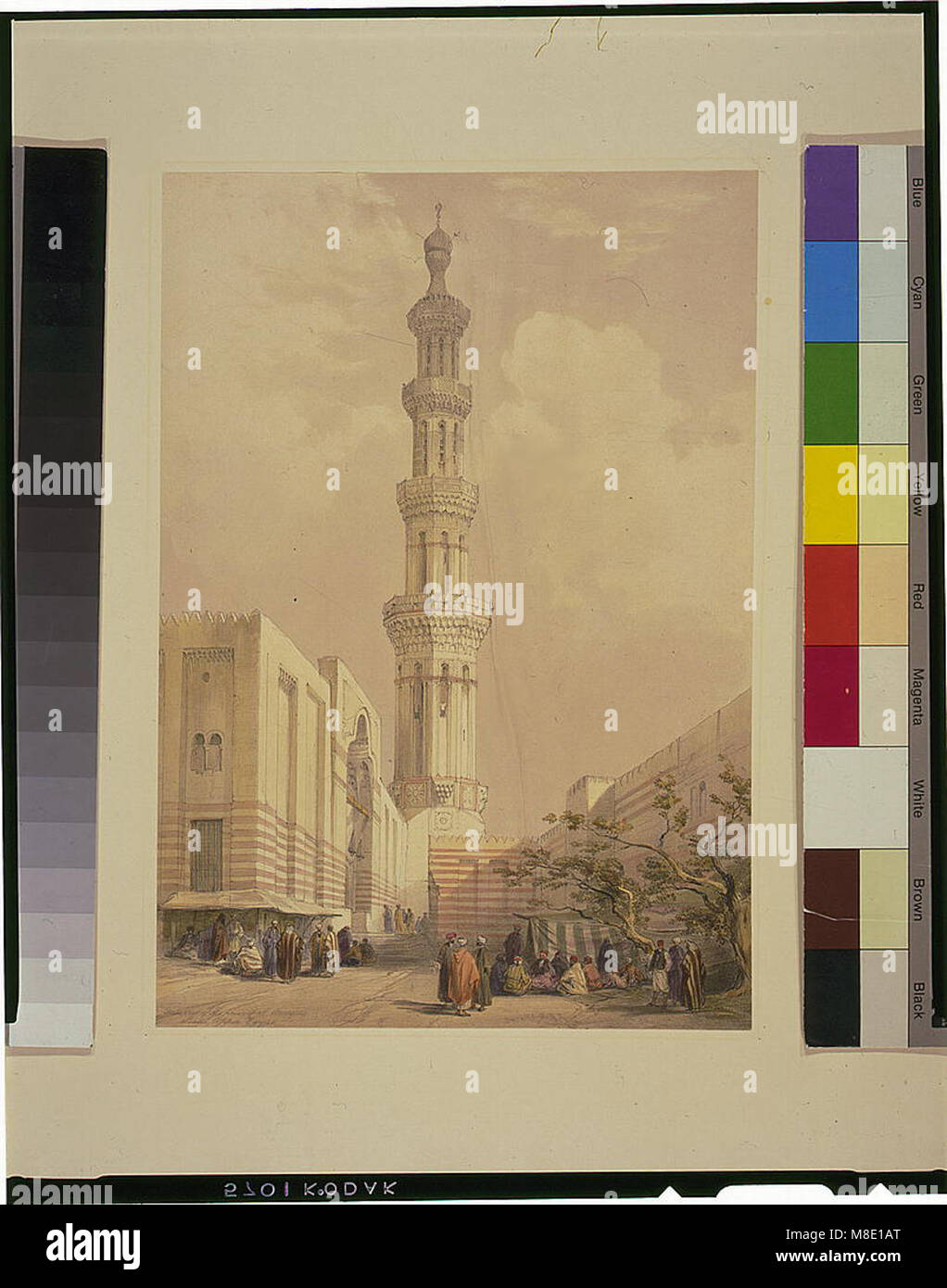 Minaret de la mosquée de principe, Siout, Haute Egypte - David Roberts, R.A. RCAC2002718721 Banque D'Images