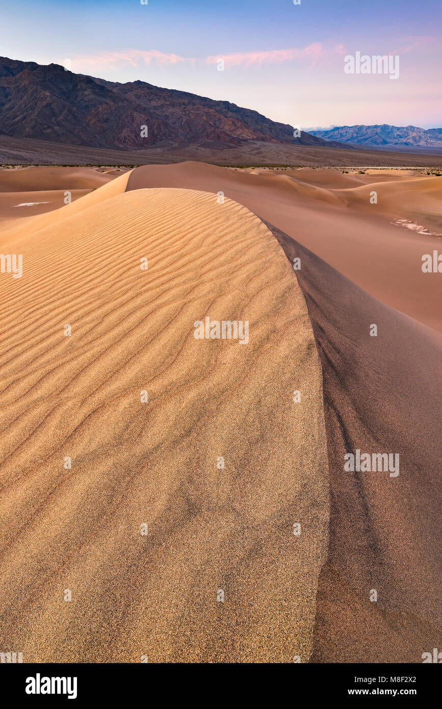 États-unis, Californie, Death Valley National Park, Eureka Dunes, Banque D'Images