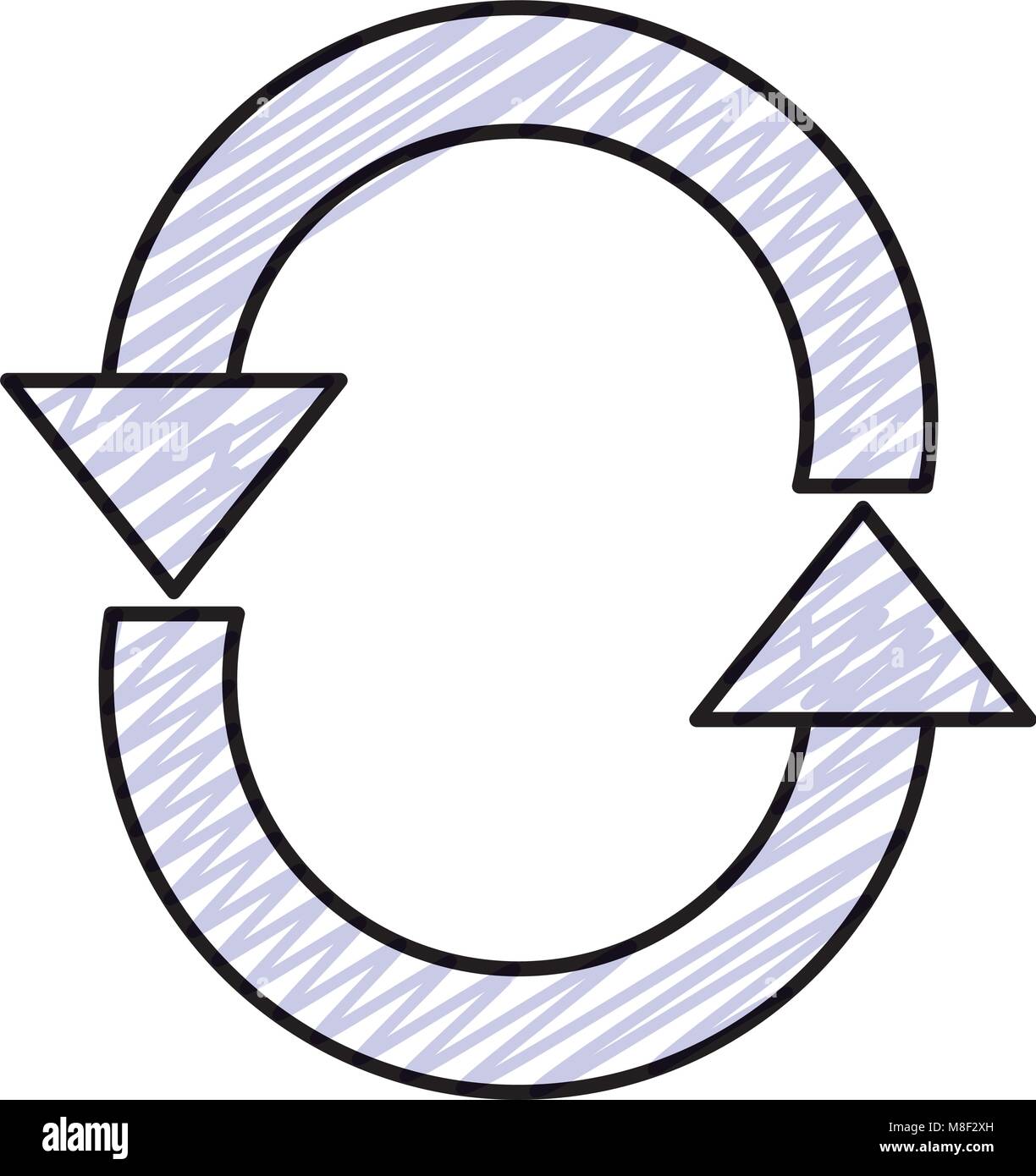 Doodle chargement icône symbole web Illustration de Vecteur