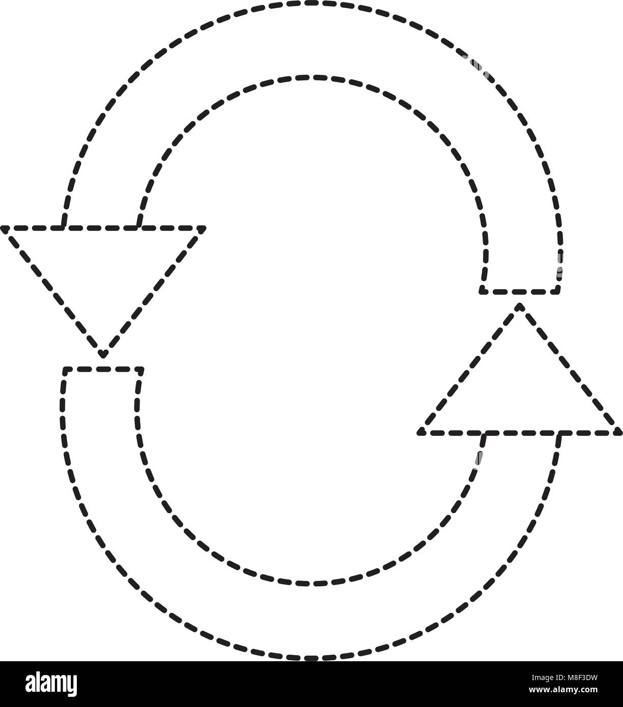Processus de chargement forme pointillée icône symbole web Illustration de Vecteur