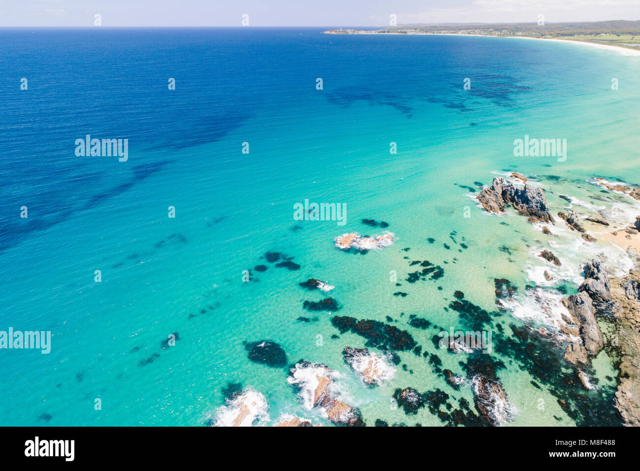 L'Australie, Nouvelle Galles du Sud, et la plage, paysage marin de Bermagui Banque D'Images