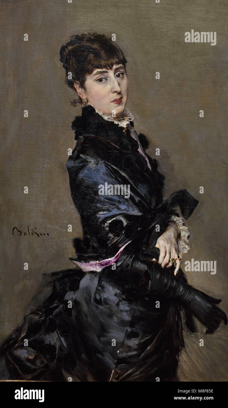 Portrait de Cecilia de Madrazo Fortuny 1882 Giovanni BOLDINI (Ferrare, 1842 - Paris 1931), la France, le français, l'italien, l'Italie, Banque D'Images
