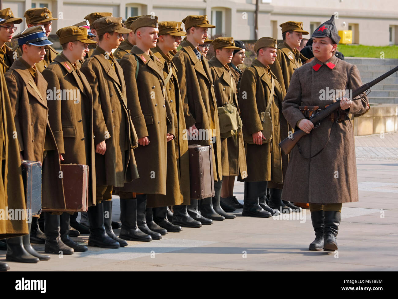 3e Mémoire Kielce lors de célébration Mars 76e anniversaire de massacre de Katyn (le massacre de 1940 officiers polonais, policiers et civils) Banque D'Images