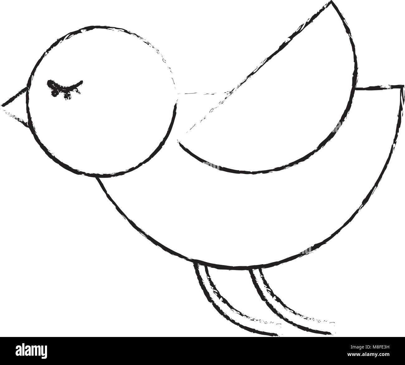 Cute cartoon animal oiseau volant vector illustration Illustration de Vecteur