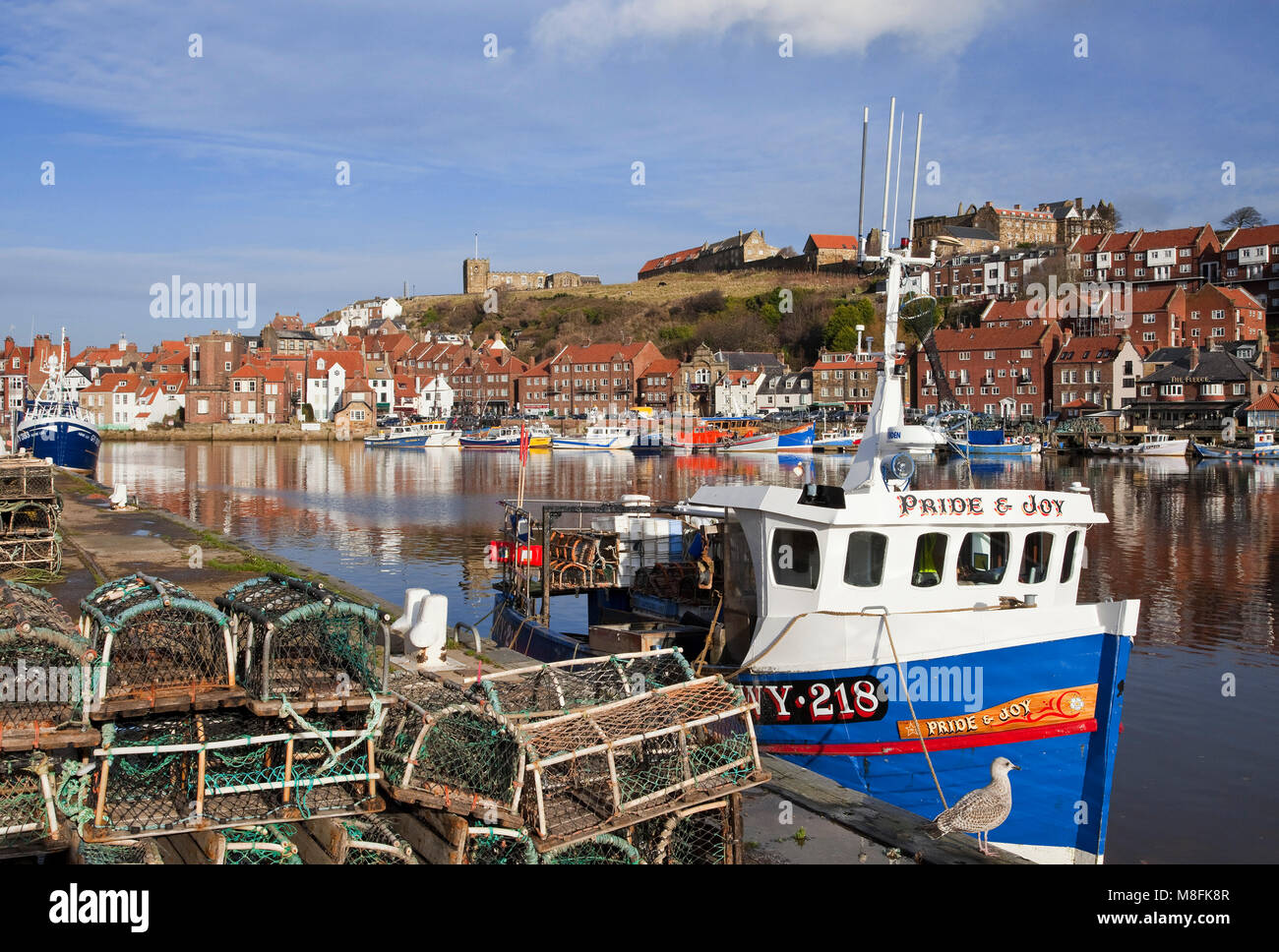 Whitby Harbour sur la rivière Esk North Yorkshire Banque D'Images