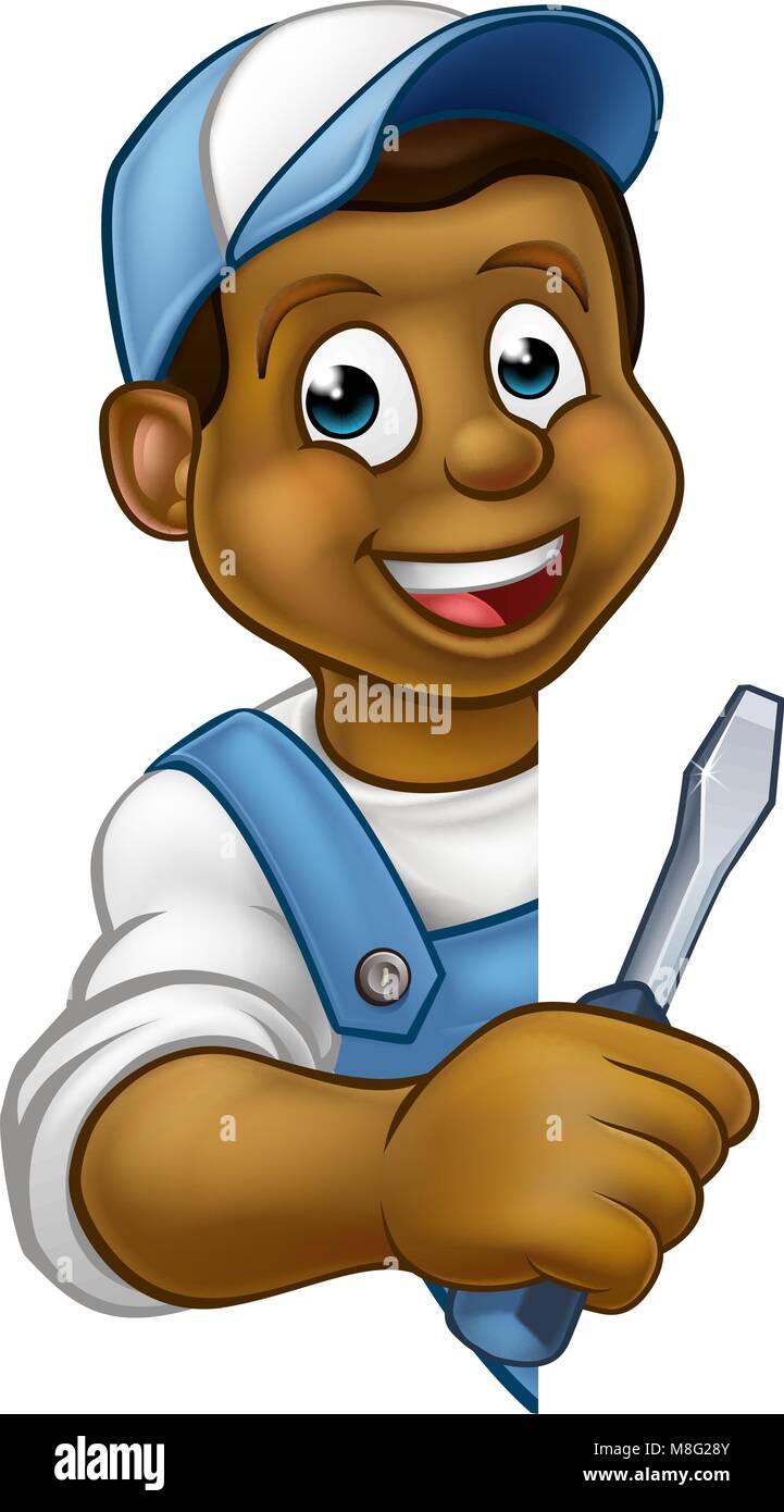 Constructeur électricien Personnage Illustration de Vecteur