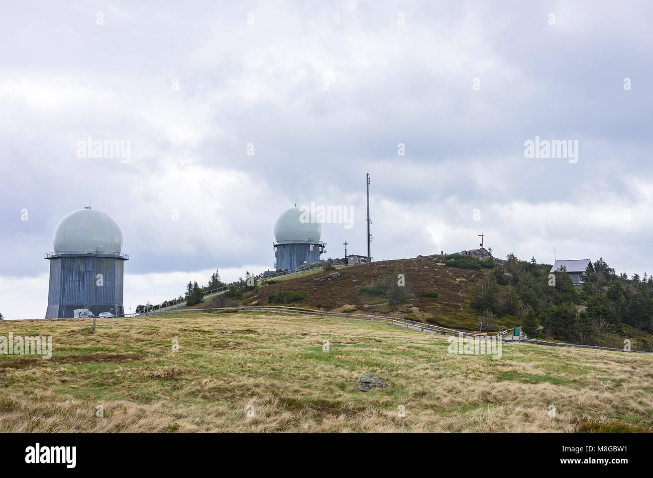 Impressions de grande montagne Großer Arber (Arber), forêt de Bavière, la Bavière, Allemagne. Banque D'Images