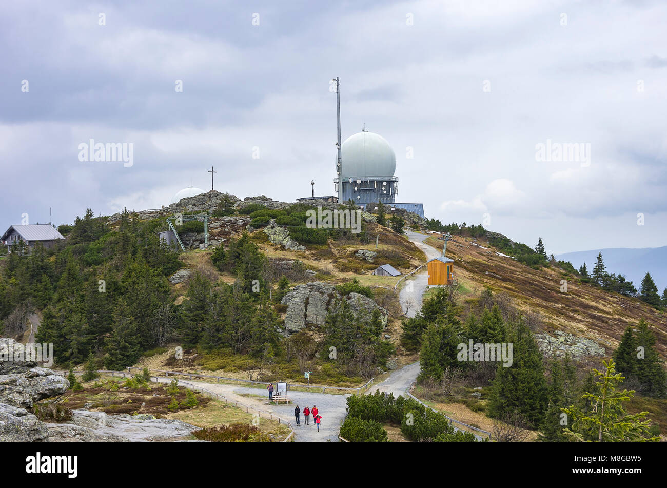 Impressions de grande montagne Großer Arber (Arber), forêt de Bavière, la Bavière, Allemagne. Banque D'Images