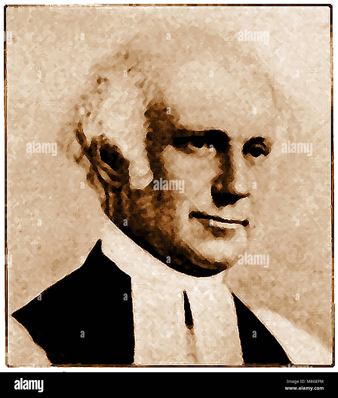 Portrait de Charles Pettit McIlvaine 1799-1873 - 2e évêque d'Ohio USA ( évêque épiscopal, auteur, enseignant et aumônier de deux fois le Sénat des États-Unis) Banque D'Images