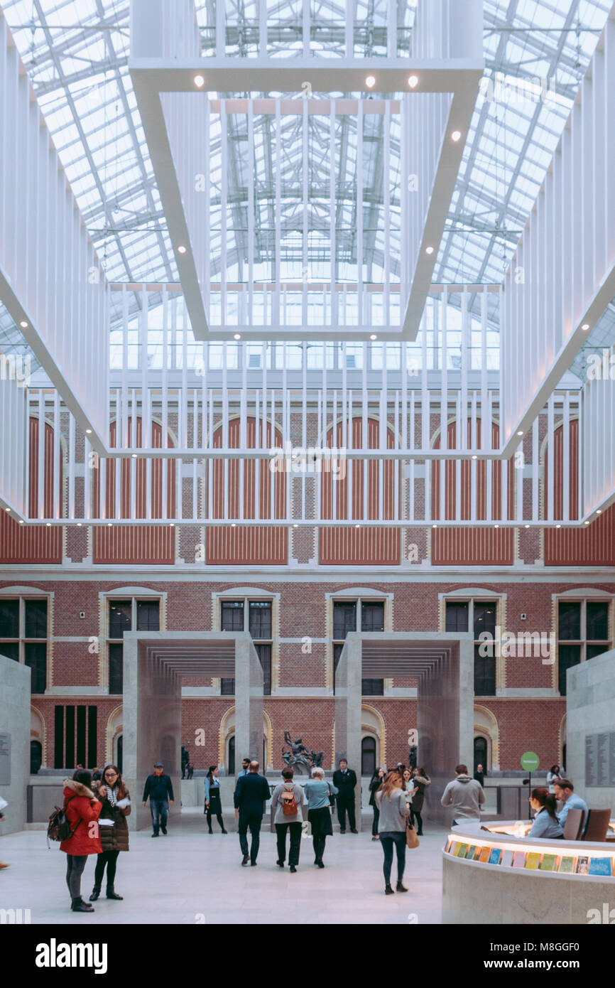 Le Rijksmuseum à Amsterdam, Pays-Bas. Banque D'Images