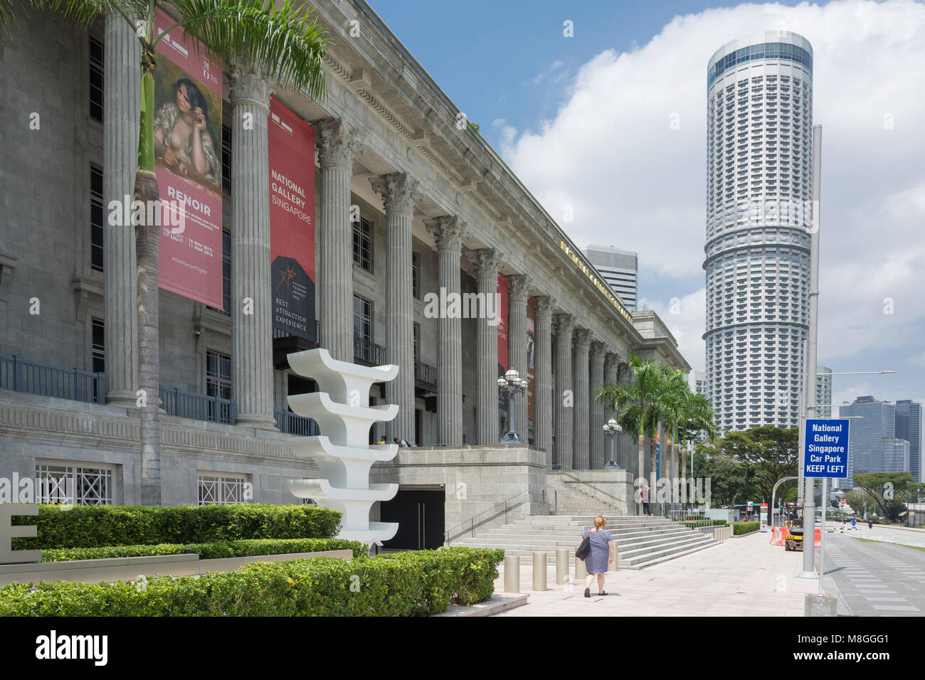 Musée des beaux-arts de Singapour (ancien bâtiment de la Cour suprême), St Andrew's Road, Civic Centre, l'île de Pulau Ujong (Singapour), Singapour Banque D'Images
